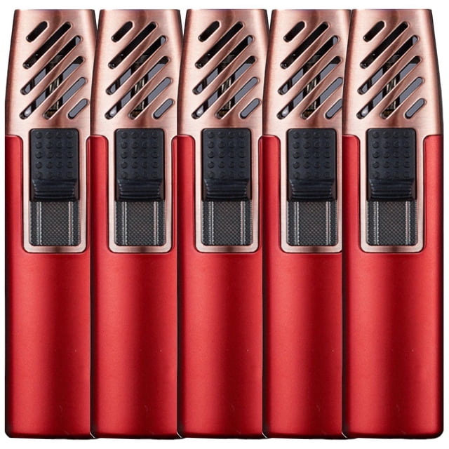 Encendedor de Gas Butano Rellenable TorchyRed 5 Pzas Red Recargable Metal Gas Butano.