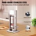 thumbnail image 6 of BENTISM 8lbs/5L  Vertical Commercial Home Sausage Stuffer 2 Speed Stainless Meat Press, 6 of 9