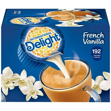 International Delight, French Vanilla, Single-Serve Coffee Creamers, 192 Count Pack of 1, Shelf Stable Non-Dairy Flavored Coffee Creamer, Great for Home Use, Offices, Parties or Group Events