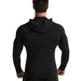 thumbnail image 3 of Innerwin Winter Gear Running T-Shirt Solid Color Mens Compression T Shirts Gym Hooded Neck Soft Baselayer Tops Black S, 3 of 9
