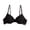 Black, variant on Women's Front Side Buckle Lace Edge Without Steel Ring Movement Seamless Gathering Adjustment Yoga Sleep Large Bra Bras Strapless for Women, Size XL
