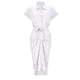 thumbnail image 5 of Vestido camisero con cinturón de verano para mujer: color liso, con pechera, manga corta, elegante largo medio - S-XXXL, 5 of 8
