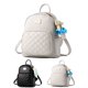 thumbnail image 2 of Mini mochila para mujer, color sólido, linda mochila de piel sintética con colgante, 2 of 8