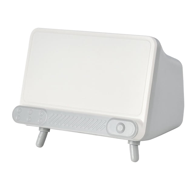Soporte de escritorio para teléfono celular, cajas de pañuelos, servilleteros, organizador de fundas, teléfono con forma de TV gris elegante
