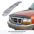 thumbnail image 3 of APS Premium Stainless Steel Horizontal Billet Grille Insert Compatible with Ford Ranger 1998-2000 Lower Bumper N19-S84058F, 3 of 7