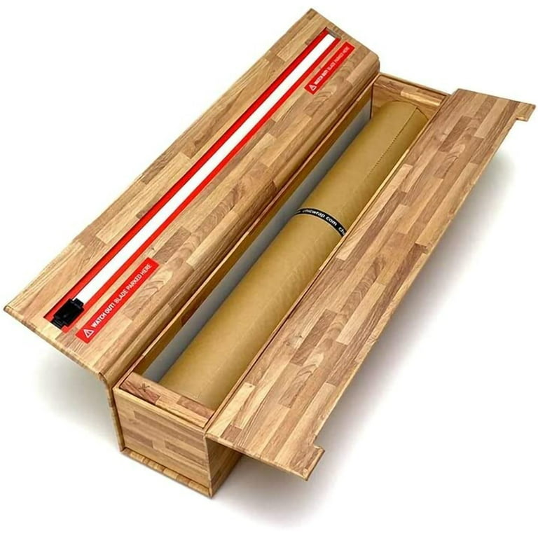 Uncle Jack Parchment Paper Dispenser Reusable & Sturdy Bamboo Wood