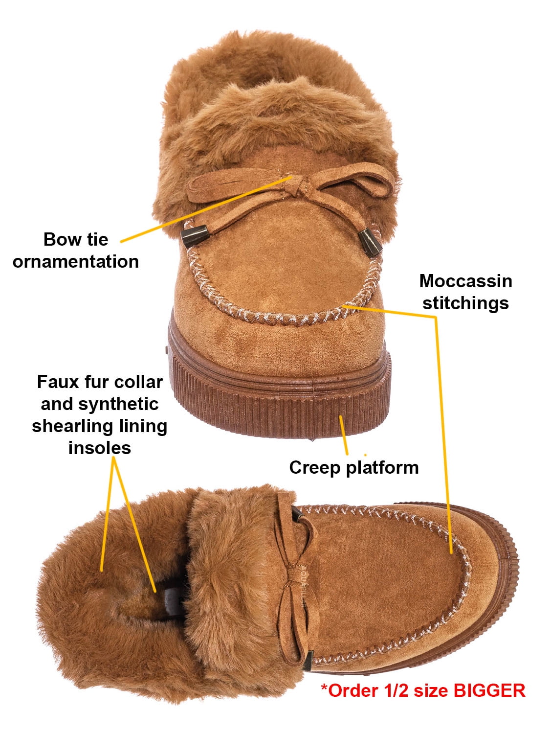 fur moccasins