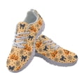 thumbnail image 2 of COEQINE Women Running Shoes Lace-up White Sole Sneakers Hiking Camping Soft Breathable Training Athletic Footwear Tennis Shoes, Halloween Pumpkin Cobweb Bow, 2 of 7