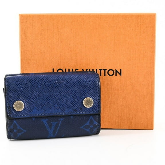 Pre-Owned LOUIS VUITTON Taiga Rama Monogram Discovery Tri-fold Wallet, Compact Mini... (Good)