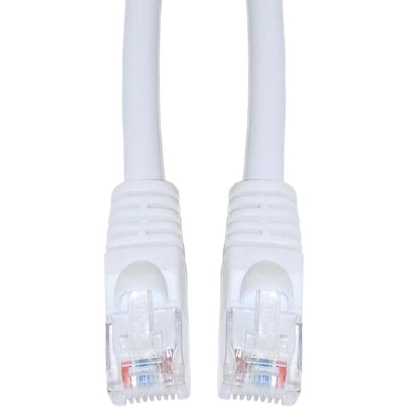 Cat6 White Ethernet Patch Cable, Snagless/Molded Boot, 35 foot