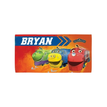 Personalized Chuggington Trainee Tracks Beach Towel