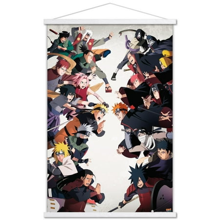 Naruto Shippuden - Face-Off Wall Poster with Magnetic Frame 22.375 x 34