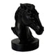 thumbnail image 2 of Estatua de cabeza de caballo, figura coleccionable, deportes ecuestres, escultura animal sencilla Negro, 2 of 9