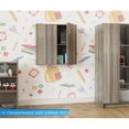 thumbnail image 2 of Tot Mate 4-Compartment Kids Furniture Composite Wood 36.5" Wall Cabinet in Gray, 2 of 8