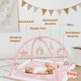 Washable Tummy Time Mat, Baby Play Gym with 6 Featured Toys, Baby Gym