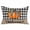 Black, White,Orange, variant on Thanksgiving Throw Pillow 18x18 Inch, Fall White Pumpkin Leaves Black Plaid Waterproof Outdoor Pillow Covers with Insert, Decorative Pillowcase Cushion for Couch, Sofa, Bed, Patio, Garden