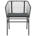 thumbnail image 5 of vidaXL 9 Piece Patio Dining Set with Cushions Black Poly Rattan Glass, 5 of 10