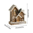thumbnail image 4 of LED Lighted Wooden Christmas Village Winter Scene,Tabletop Holiday Decor for Home Desk, Mini Christmas Cabin Decorations for Xmas Tabletop Adornments Displays, 4 of 8