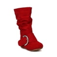 thumbnail image 1 of Jelly Beans Garina New Suede Slouchy Jeweled Buckle Riding Boot (Toddler/ Girl), 1 of 5