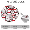 thumbnail image 6 of Red and White Striped Baseballs Pattern Round Fitted Tablecloth with Elastic Edge,Dining Table Cover Waterproof,Outdoor Round Tablecloth for Camping,Dining,Indoor and Outdoor, 6 of 7