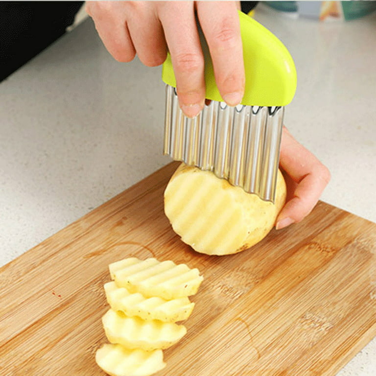 1PC Fry Potato Cutter Slicer Stainless Steel Cut Waffle Slices