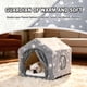thumbnail image 2 of Casa para Perros de Interior Pelemee con Estrellas Luminiscentes Nocturnas y Armazón Gris, 2 of 7
