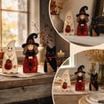thumbnail image 5 of Vintage Halloween Wooden Ornament, Set Of 3 Witch Ghost Black Cat Statue, Rustic Farmhouse Halloween Decoration for Indoor Mantels, Shelves, Tray, 5 of 7