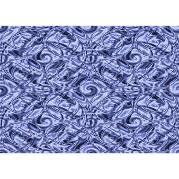 Ahgly Company Indoor Rectangle Patterned Jeans Blue Area Rugs, 2' x 4'
