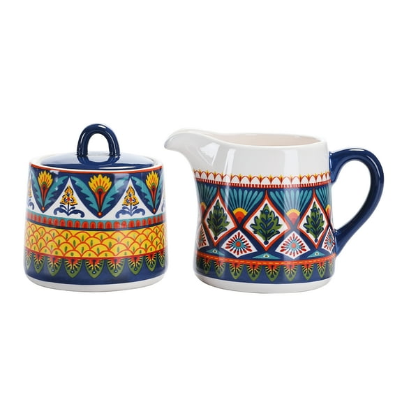 Bico Havana Ceramic Sugar and Cream Set, Dishwasher Safe