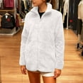 thumbnail image 4 of Wowcloth Woman's Coral Fleece Jacket, Long Sleeve with Front Zipper, Thermal Insulated for Casual Outdoor and Daily Wear, 4 of 9