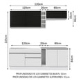 thumbnail image 3 of Cocina Integral Completa Modular Madesa Parma 220cm BN 03, 3 of 10