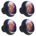 thumbnail image 2 of 4 Pcs Colorful Jellyfish Knobs for Kitchen Cabinet Cupboard Dresser Bookcase Drawer Pulls Handles Round Home Decor, 2 of 8