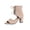 Khaki, variant on Womens Open Toe Block Heel Sandals Lace Up Ankle Booties Summer Casual Heeled Sandals