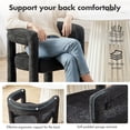 thumbnail image 5 of Dayalane Modern Boucle Barrel Dining Chairs Set of 4, Upholstered Curved Back Armchairs for Dining Room,Vanity Chairs for Living Room Kitchen Restaurant, Black, 5 of 8