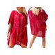 thumbnail image 5 of Txlixc Vestido de bikini para mujer, vestido de playa transparente hueco de manga corta con cuello en V liso Txlixc  Sexy, 5 of 5