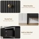 thumbnail image 3 of Yeshouse Cómoda acanalada blanca de 80 cm con 3 cajones, mesita de noche grande y moderna de madera, compacta para dormitorio, sala de estar y pasillo, 3 of 7