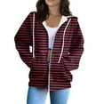 thumbnail image 2 of FDGIU Women's 2025 Lightweight Zip Up Hoodie - Oversized Thin Long Sleeve Sweatshirt with Pockets, Casual Fall Jacket for Fall Fashion Outfits, 2 of 6