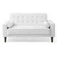 thumbnail image 3 of Glory Furniture Andrews Faux Leather Sleeper Loveseat in White, 3 of 5