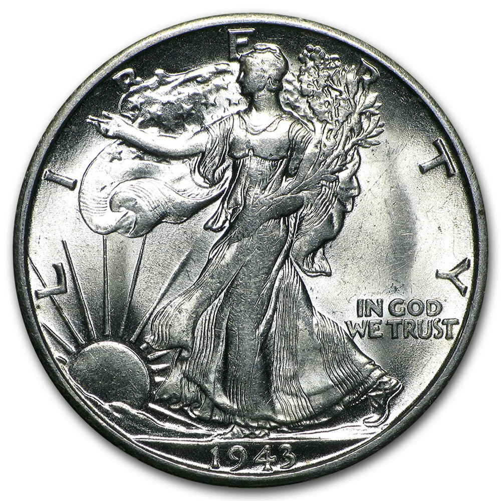 1943S Walking Liberty Half Dollar BU