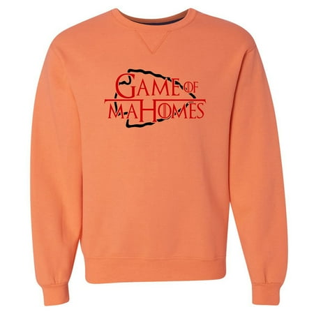 Mens Dream Super Soft Sweatshirt ”Game Of Mahomes” Kansas City - High Quality Long Sleeve Sweater Medium, Orange