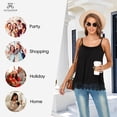 thumbnail image 5 of Joyshaper Camisoles for Women with Built in Bra Adjustable Spaghetti Strap Tank Top Lace Trim Extender Camisole Loose Fit S-3XL, 5 of 6