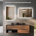 thumbnail image 2 of Wall Mounted Rectangle Led Bathoom Vanity Mirror Dimmable Frameless Backlit Lighted Wall Mirror With Anti-fog and Memory Function, 2 of 7