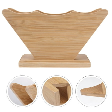 

LIFKOME Bamboo Coffee Organizer 1Pcs Chocolate Color Cone Shaped for Keeping Tables Clean or Offices