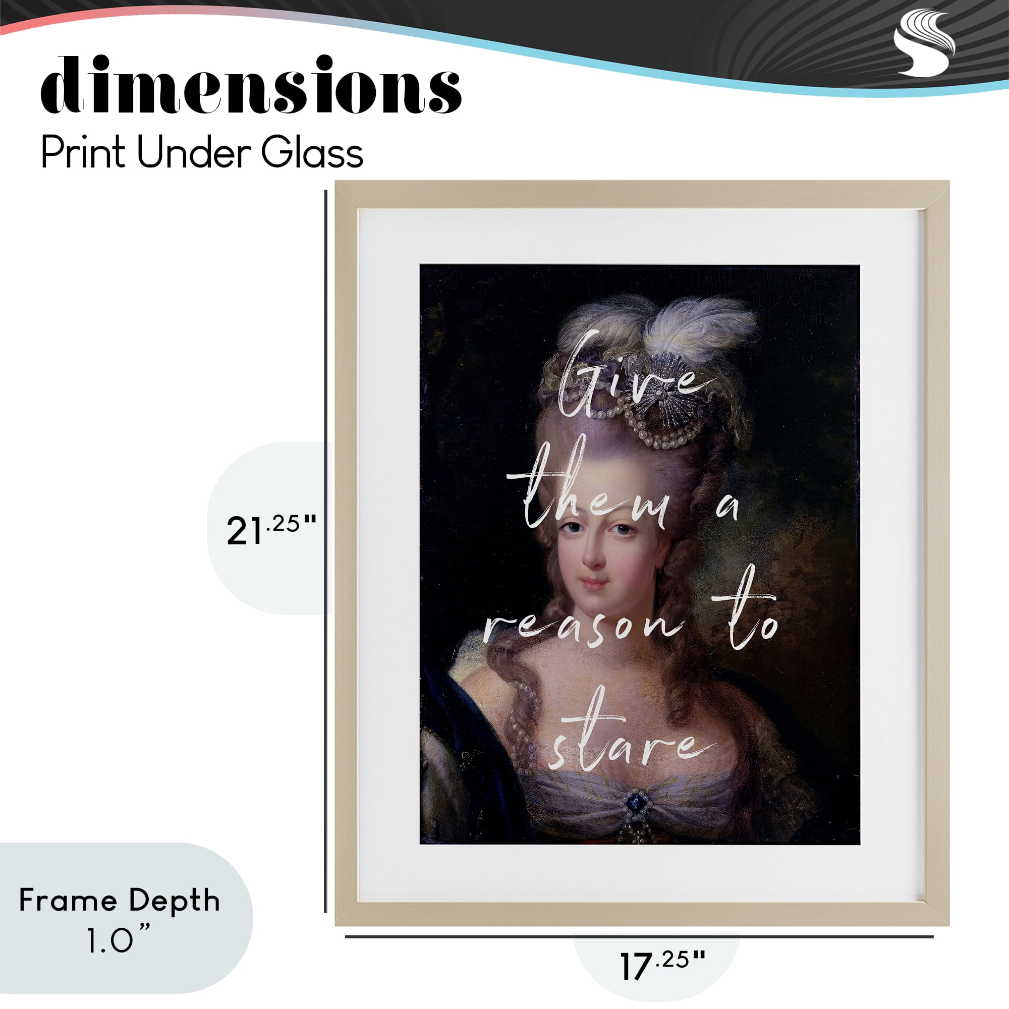 Stupell Industries Give Them A Reason To Stare Birch Framed Print Under Glass, design by Tina LeCour