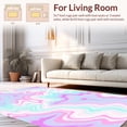 thumbnail image 2 of ODIKA 3'x5' Machine Washable Non-Slip Area Rug, Pastel Tie Dye Swirls Cool Girl Aesthetic High Traffic Rug, Pink, 395579, 2 of 7