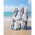 thumbnail image 4 of Coastal Fish Beach Towels Oversized Super Absorbent, Oil Painting Ocean Nautical Beach Lightweight Bath Towel Quick Dry Sets For Bathroom/Pool/Rv Camping/Beach Play/Gym Room/Picnic 31"x62", 4 of 8