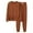 Brown-B, variant on Penkiiy Womens Loose Oversized Pockets Solid Color Top Womens Long Sleeved Hoodie Plush Casual Set 4XL Blue