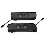 Switch 2 Cooling Fan with Dual Fans, Adjustable 3-Speed Touch Controls, RGB Lighting, 8 Game Card Storage, 2 USB Charging Ports,NS2 Console Cooler & Organizer