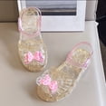 thumbnail image 6 of Abomasnow Girls Jelly Sandals Closed Toe Glitter Princess Dress Sandals Summer Waterproof Fisherman Gladiator Shoes for Little Kid, 6 of 9