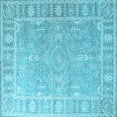 thumbnail image 1 of Ahgly Company Indoor Square Oriental Light Blue Industrial Area Rugs, 6' Square, 1 of 4